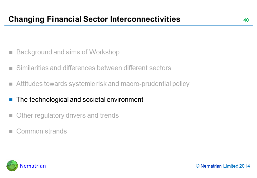 Bullet points include: The technological and societal environment