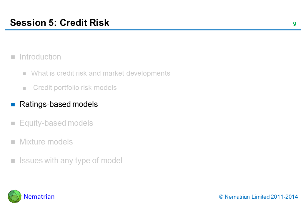 Bullet points include: Ratings-based models