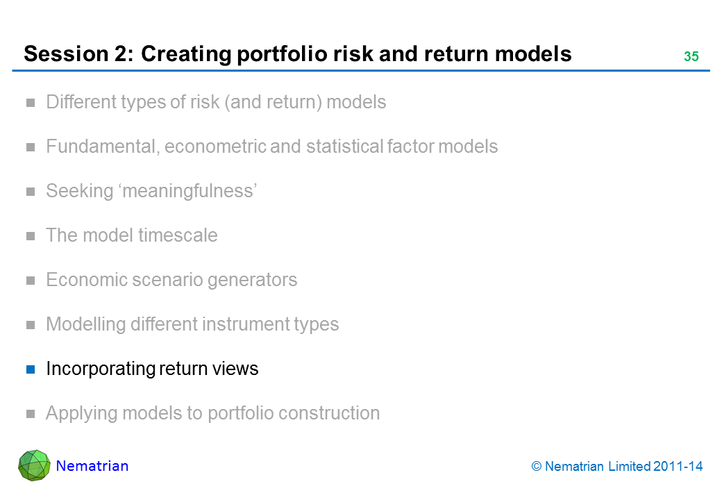 Bullet points include: Incorporating return views