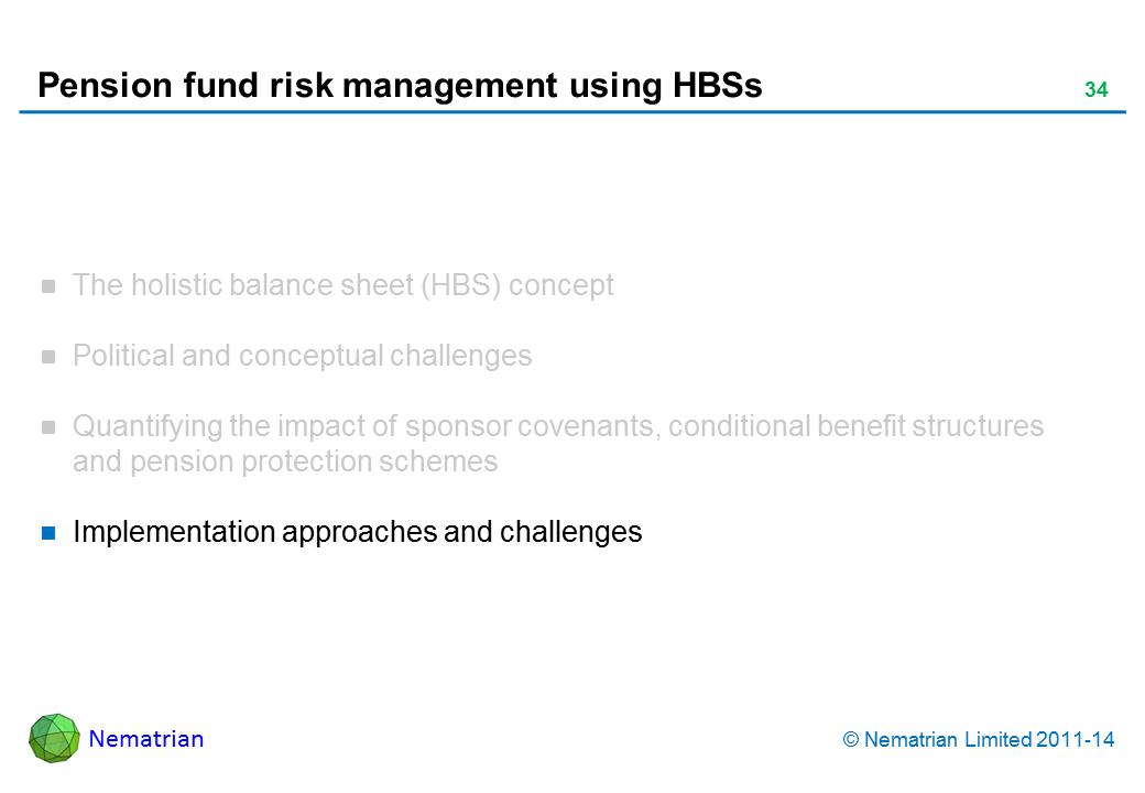 Bullet points include: Implementation approaches and challenges