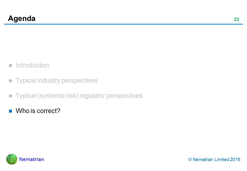 Bullet points include: Who is correct?